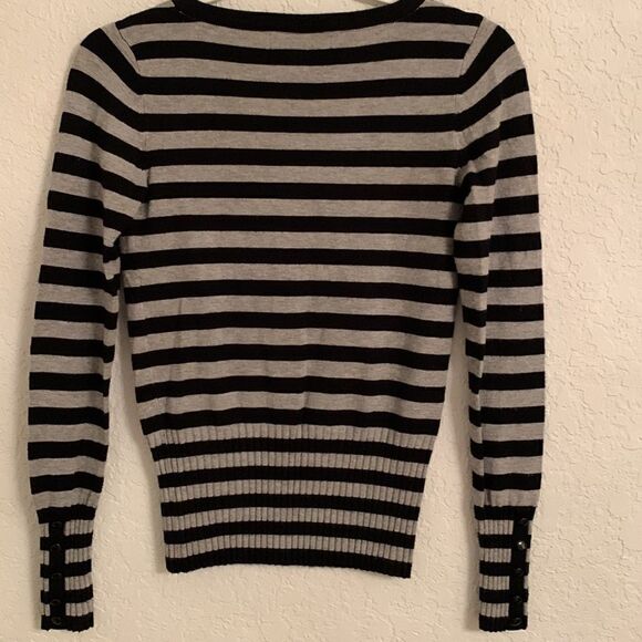 Jessica Ash Striped Long Sleeve Cropped Size XS - Picture 2 of 9